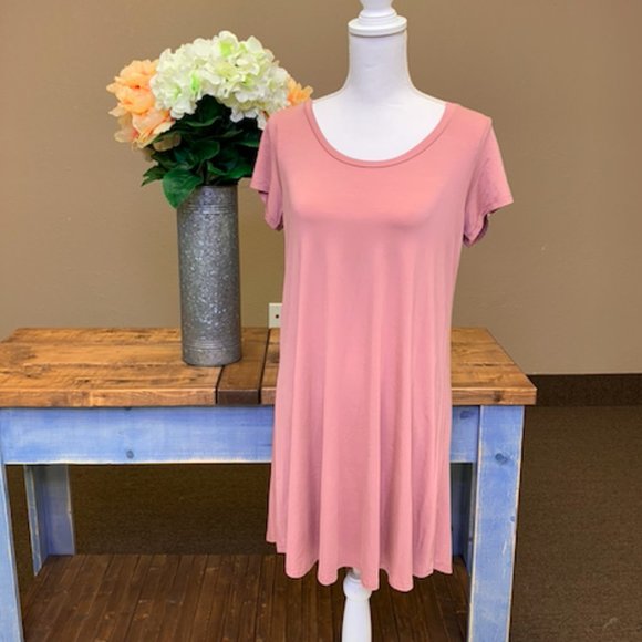 Pink Tee Shirt Dress - Picture 1 of 1